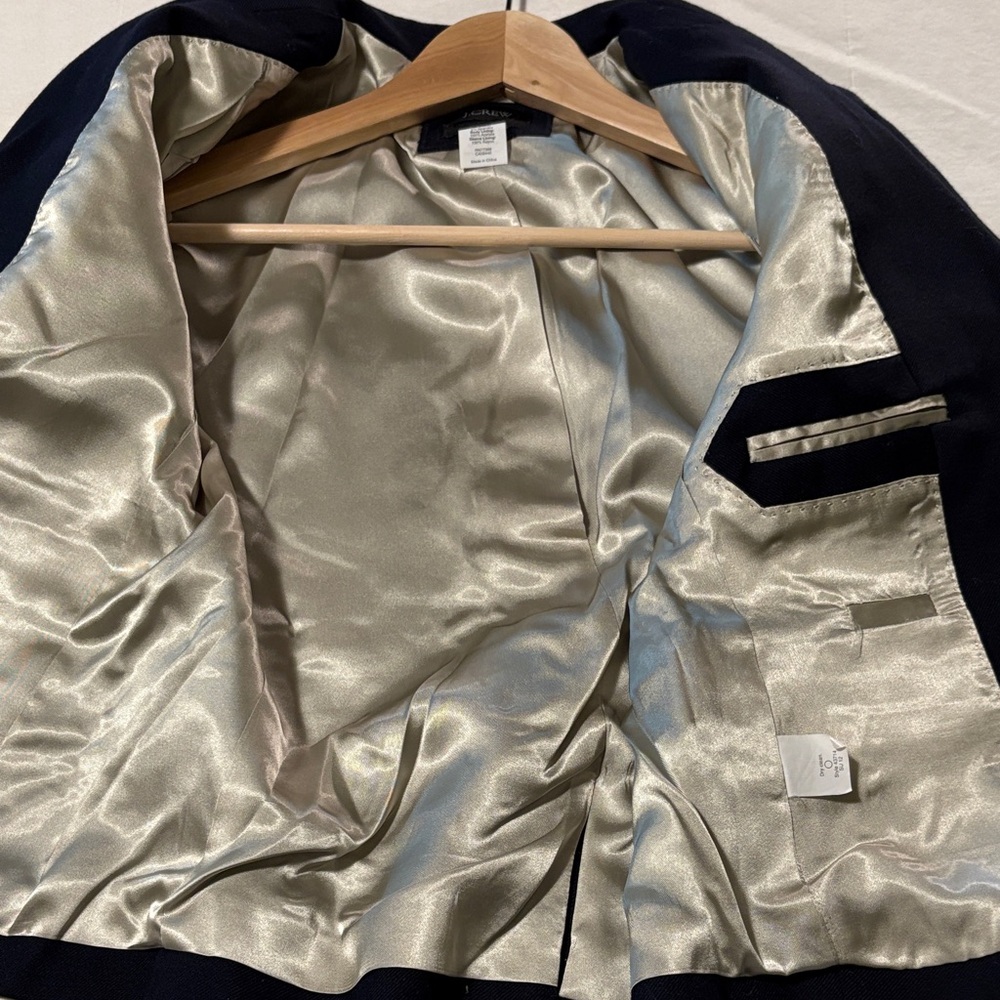 J.Crew Classic “Schoolboy” Navy Blazer with Gold Accents - Picture 7 of 11